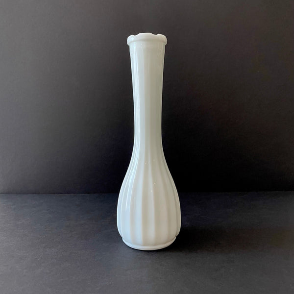 'clg co' milk glass vase