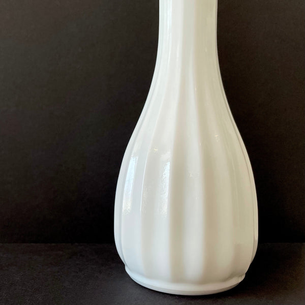 'clg co' milk glass vase