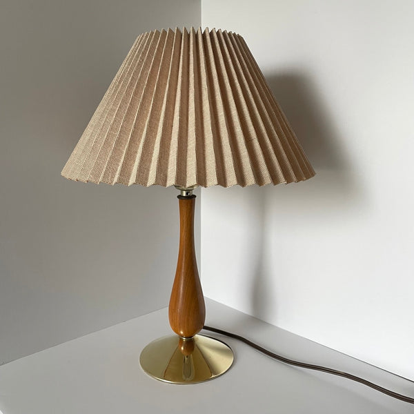 'breslin' teak & brass mcm lamp