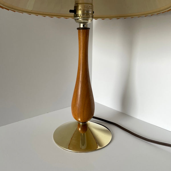 'breslin' teak & brass mcm lamp