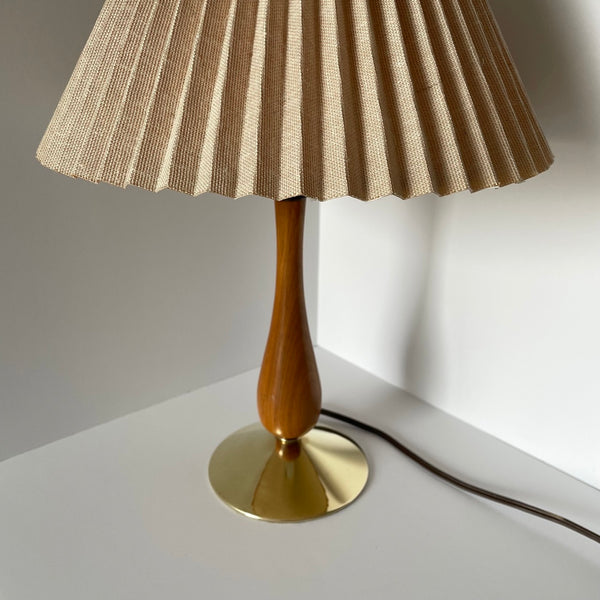 'breslin' teak & brass mcm lamp