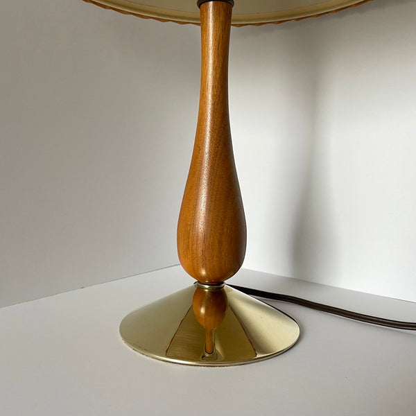 'breslin' teak & brass mcm lamp
