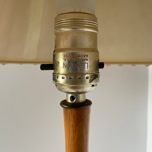 'breslin' teak & brass mcm lamp
