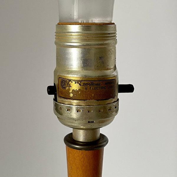 'breslin' teak & brass mcm lamp