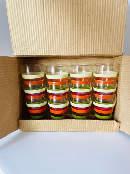 set of 6 vintage juice glasses