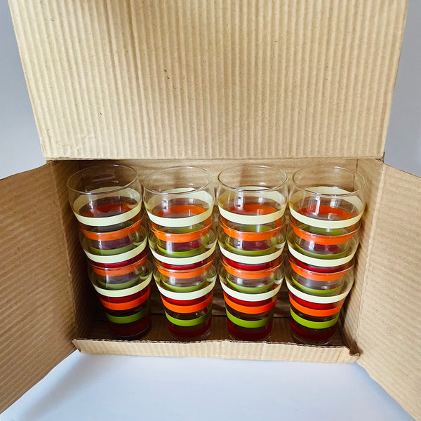 set of 6 vintage juice glasses