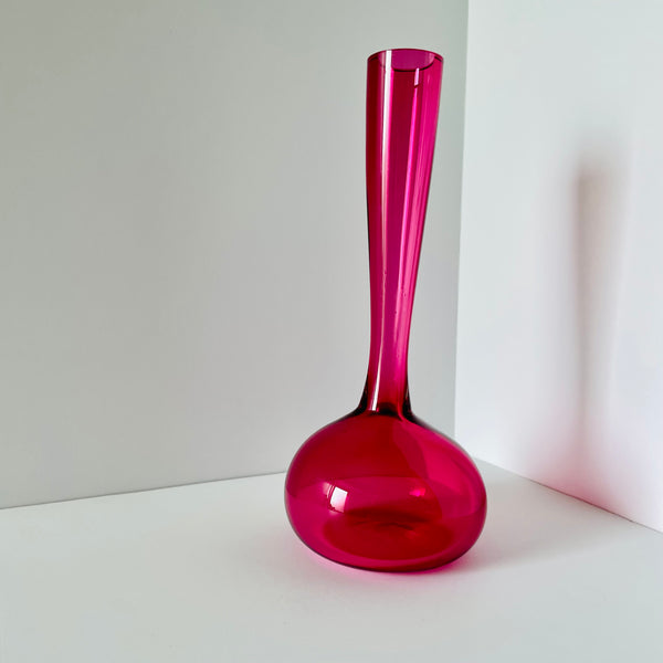 mid century glass vase