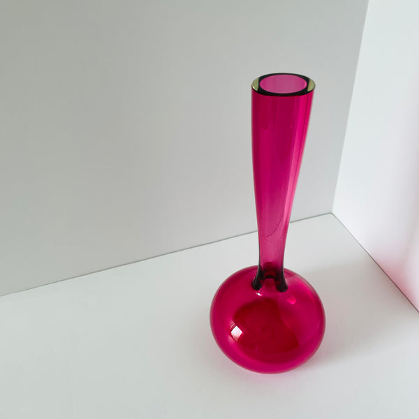 mid century glass vase