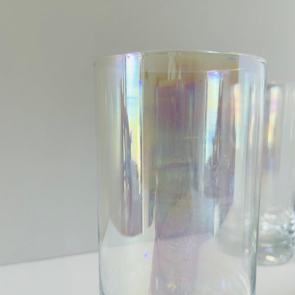 iridescent highball glasses