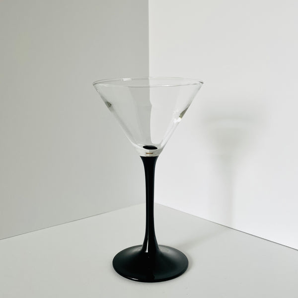 onyx stem martini glasses