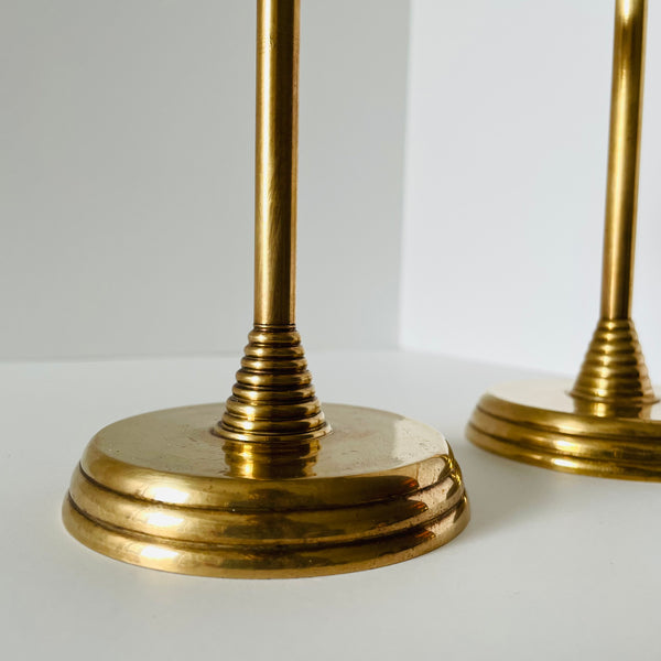 modern brass minimalist candlestick holders