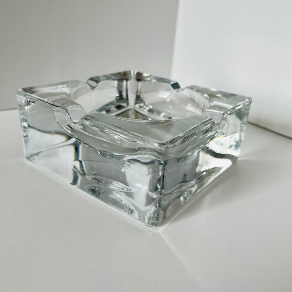 crystal deco ashtray