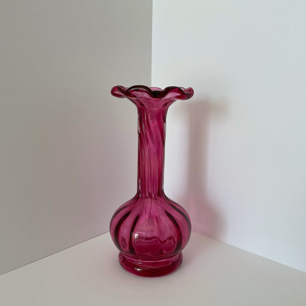 'rossi glass niagara' bud vase